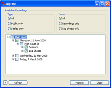 TheRecord Manager FTR Court Software Screenshot